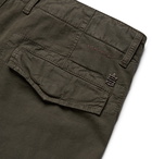 Incotex - Stretch-Cotton Ripstop Cargo Shorts - Army green