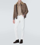 Brioni Cotton,  silk and cashmere polo shirt