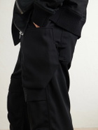 Rick Owens - Stefan Flared Grain De Poudre Wool Cargo Trousers - Black