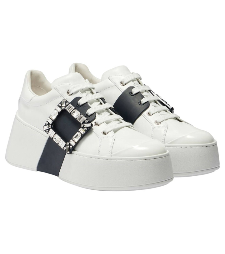 Photo: Roger Vivier Viv Skate leather platform sneakers
