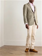 Sid Mashburn - Virgil No.2 Slim-Fit Prince of Wales Checked Cotton, Silk and Linen-Blend Hopsack Blazer - Brown