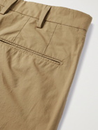 INCOTEX - Slim-Fit Stretch-Cotton Poplin Trousers - Brown