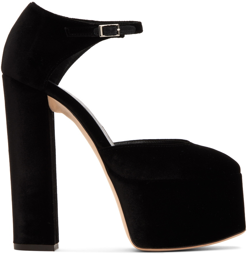 Escarpins Giuseppe Zanotti En Daim Noir à Lacets - Talon 85 Mm - Pointure 35 EU / 5 US - Neuf Avec Boîte