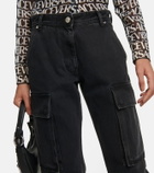 Versace - Cargo high-rise straight jeans
