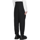 Julius Black Cropped Low Crotch Trousers