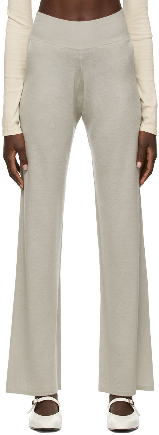 Frenckenberger Grey Wide Leg Lounge Pants