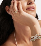 Ananya Chakra 18kt gold ring with diamonds and quartzes