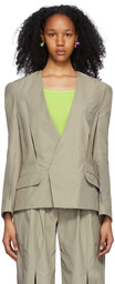 BARRAGÁN Beige Open Sleeve Blazer