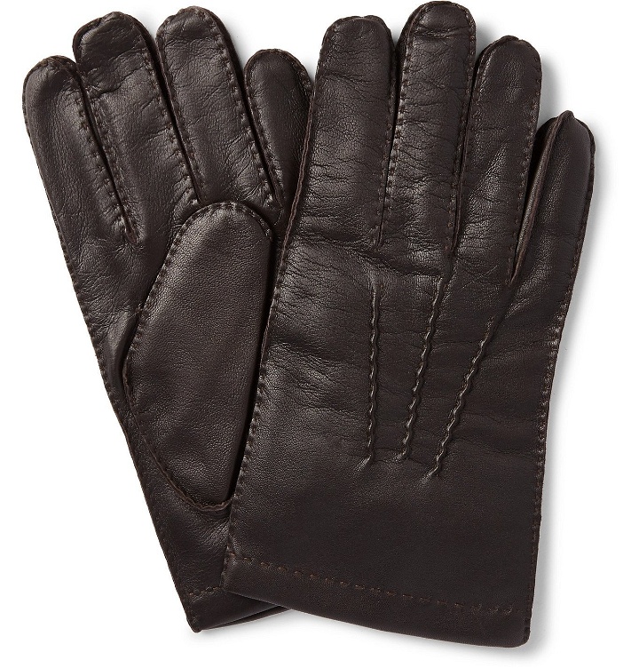 Photo: Dents - Shaftesbury Touchscreen Cashmere-Lined Leather Gloves - Brown