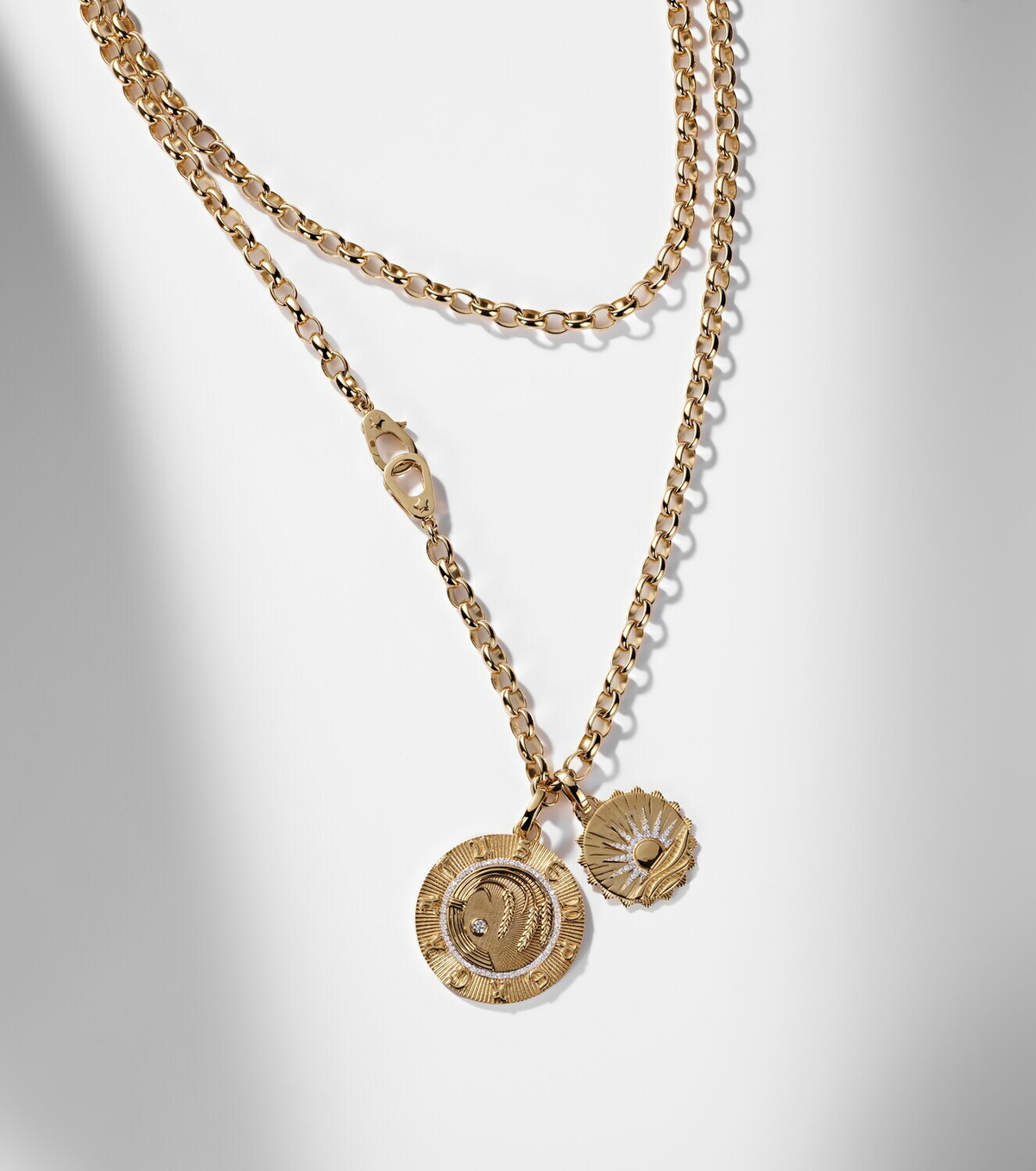 FoundRae Infinite Gratitude & New Beginnings 18kt gold necklace with diamonds