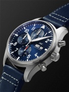 IWC Schaffhausen - Pilot's Automatic Chronograph 43mm Stainless Steel and Leather Watch, Ref. No. IWIW378003