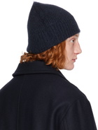 Dries Van Noten Navy Alpaca & Merino Wool Beanie