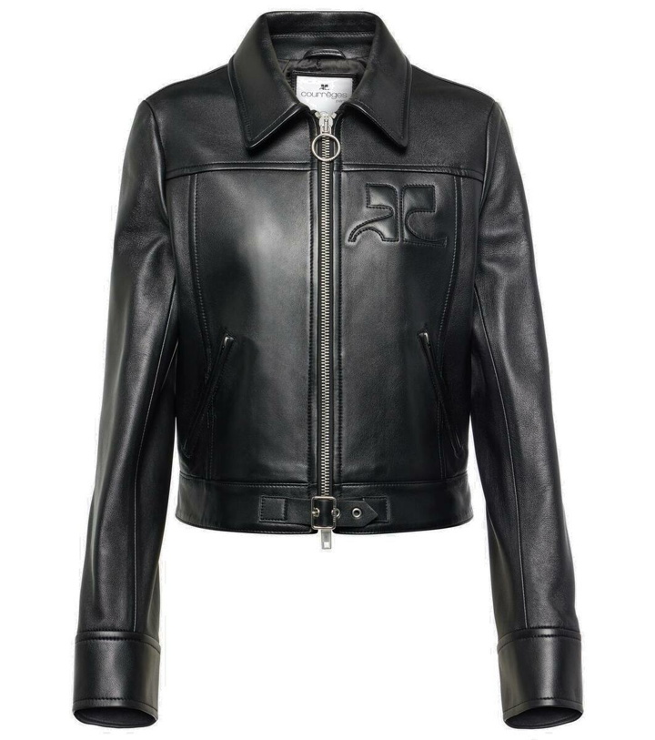 Photo: Courrèges Logo leather jacket
