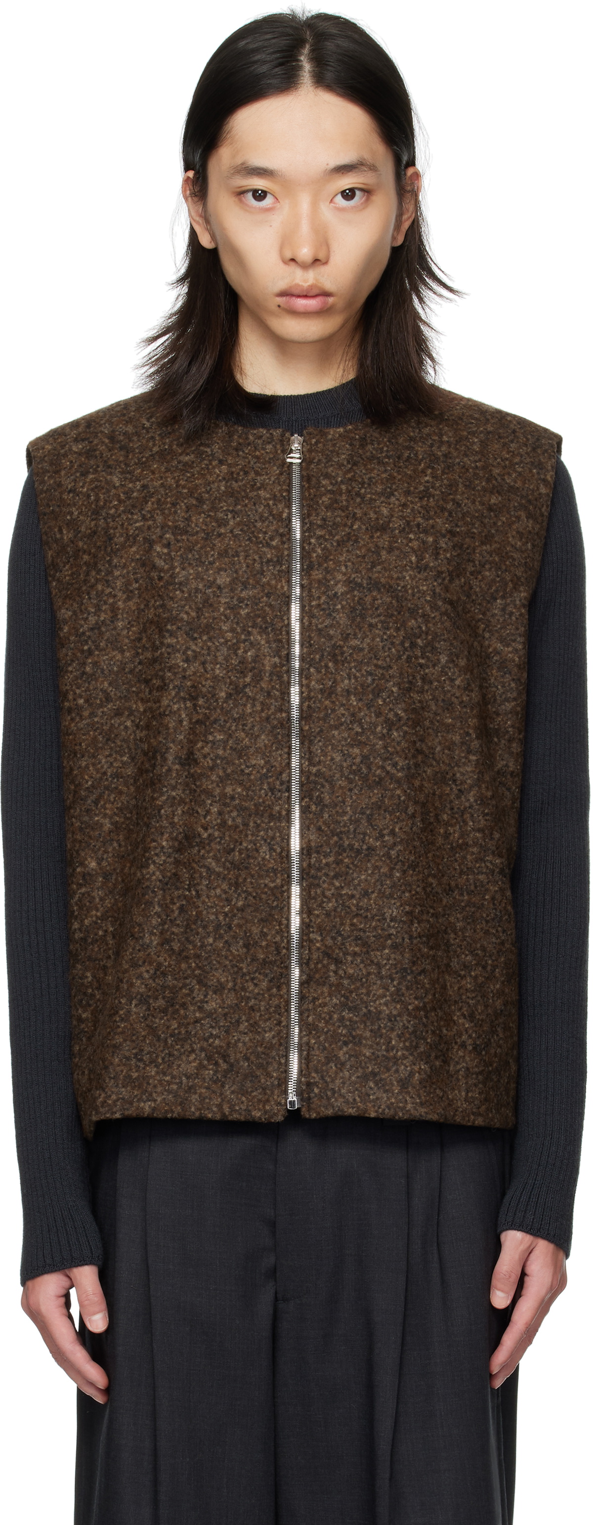 colbo Brown Zip Vest