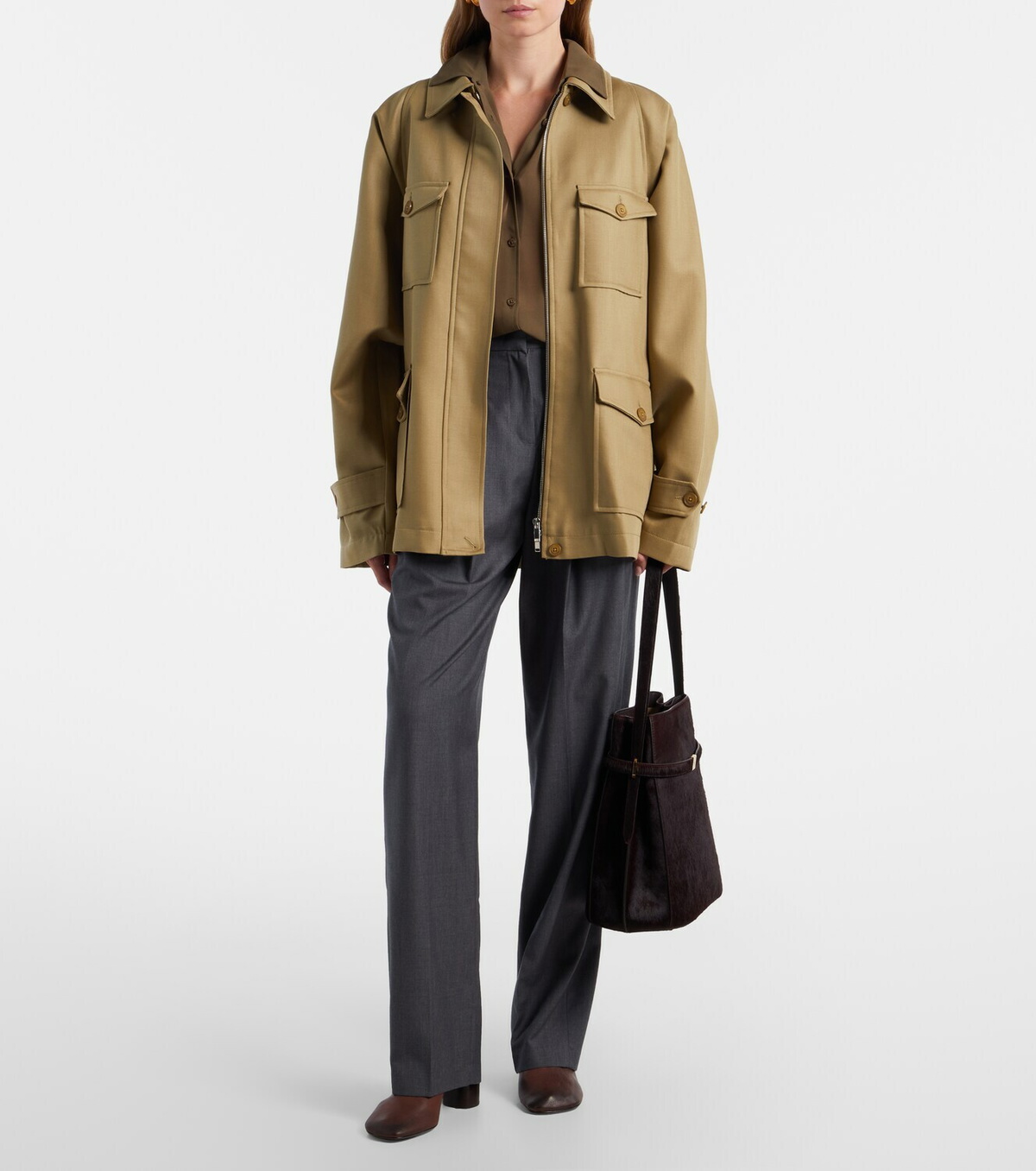 The Frankie Shop Kelia belted padded jacket