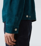 Berluti Leather-trimmed suede field jacket