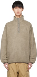 nanamica Beige Placket Sweater