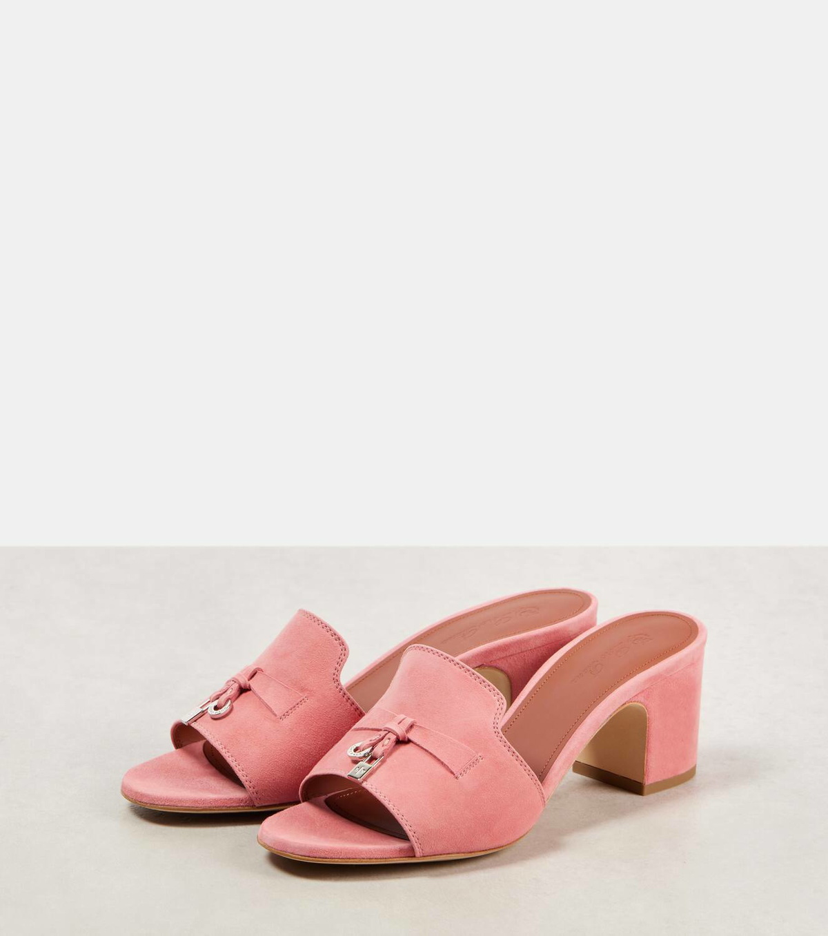 Loro Piana Summer Charms suede mules