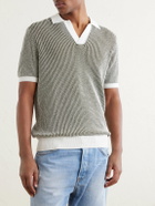 Orlebar Brown - Horton Slim-Fit Crocheted Cotton Polo Shirt - Green