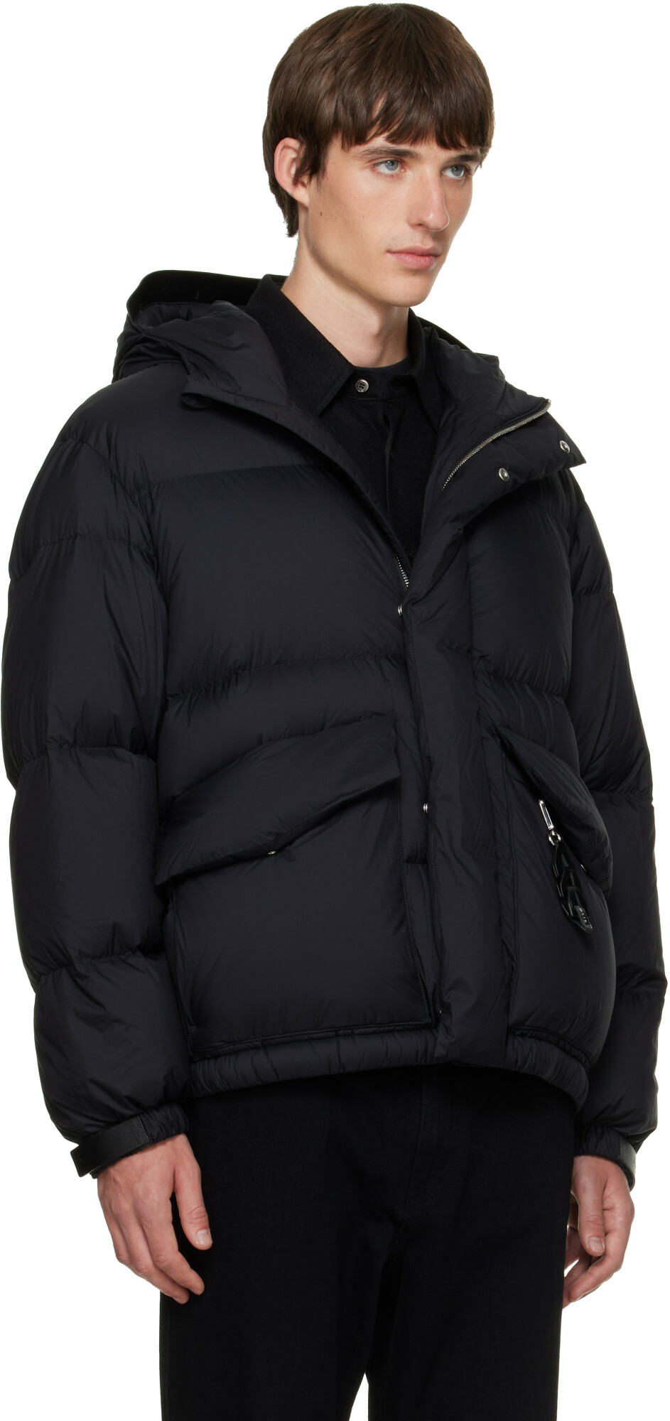 Solid Homme Black Quilted Down Jacket