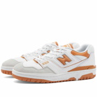 New Balance Men's BB550LSC Sneakers in Munsell White/Orange
