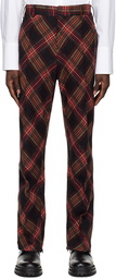 424 Black Check Trousers