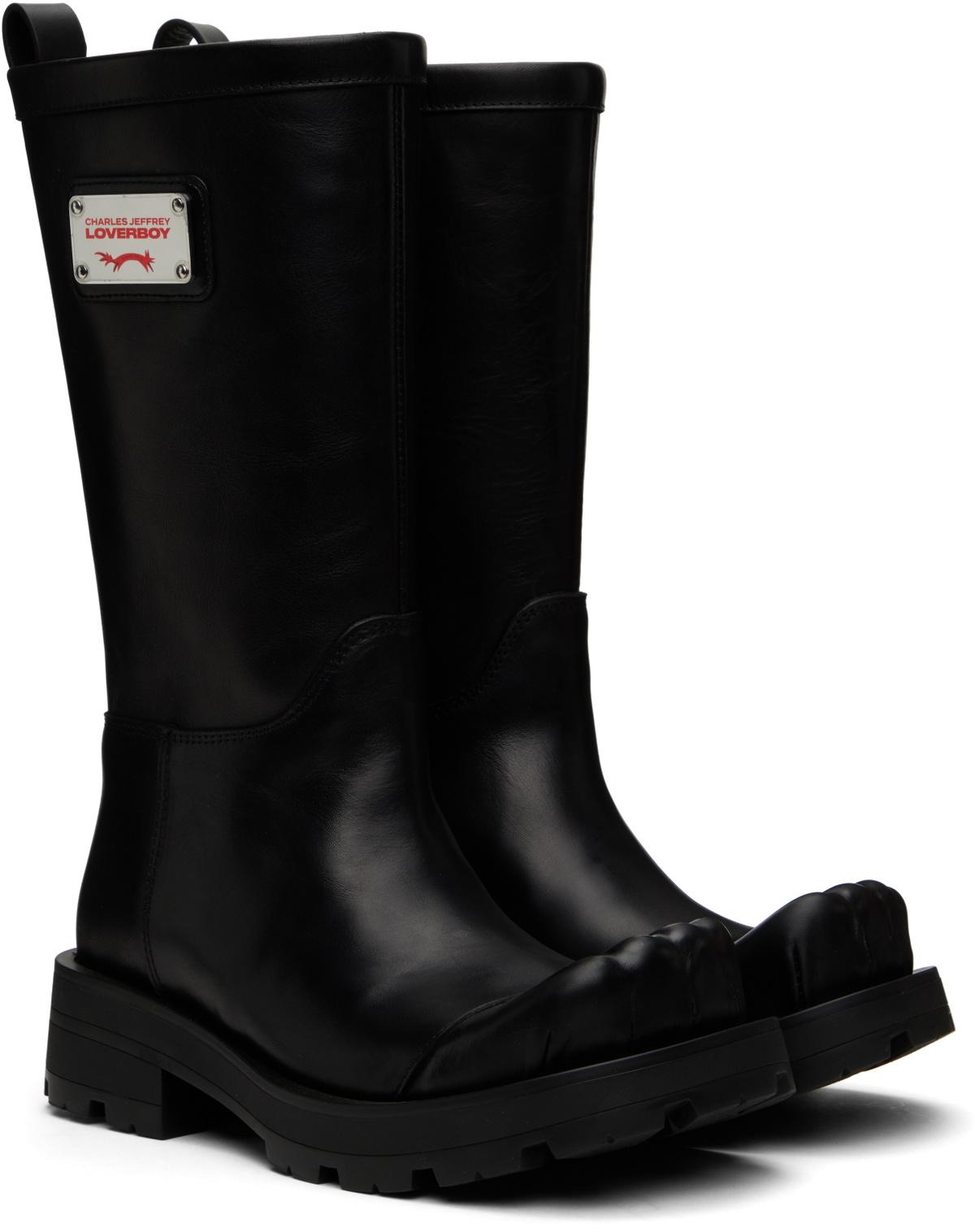 Charles Jeffrey LOVERBOY Black Sheathed Boots