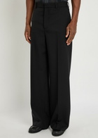 Calvin Klein Straight-leg Wool Trousers Black