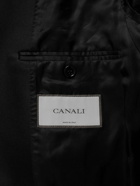 Canali - Satin-Trimmed Wool and Mohair-Blend Tuxedo Jacket - Black