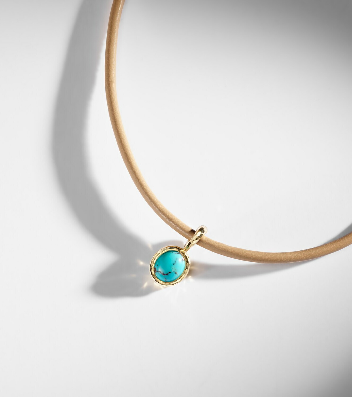 Octavia Elizabeth 18kt gold pendant necklace with turquoise
