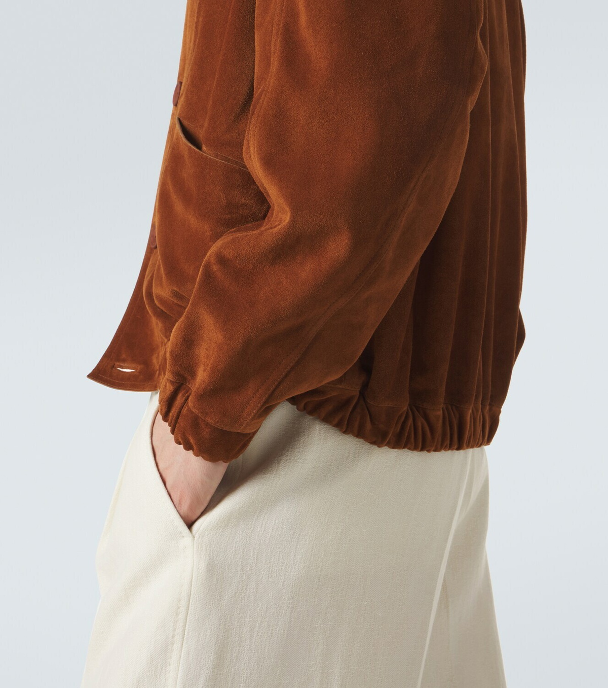 Zegna Suede bomber jacket