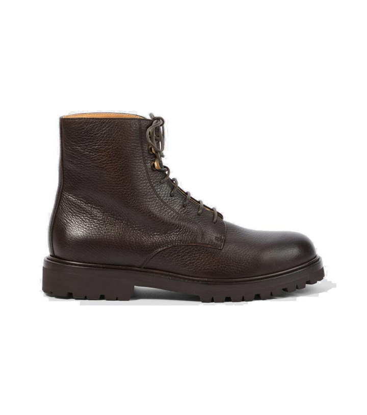 Photo: Brunello Cucinelli Leather lace-up boots