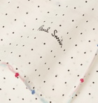 Paul Smith - Pin-Dot Cotton and Silk-Blend Pocket Square - White