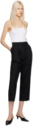 TOTEME Black Double-Pleated Trousers