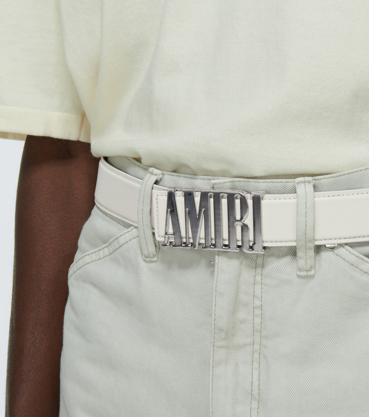 Amiri - Logo leather belt Amiri