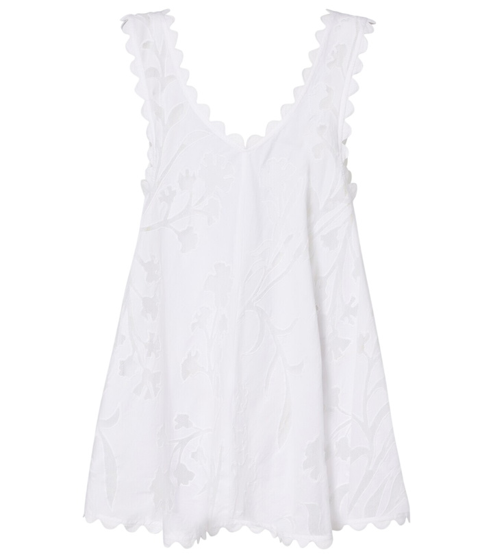 Photo: Juliet Dunn Embroidered scalloped cotton minidress