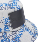 JW Anderson Men's Asymmetric Bucket Hat in Off White/Blue