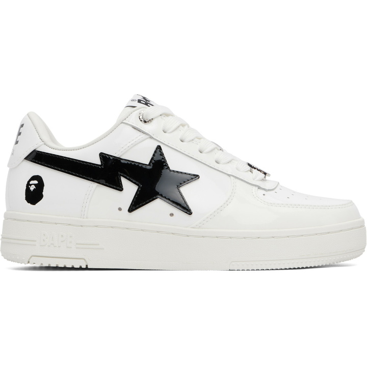Photo: BAPE White & Black BAPE STA #2 L Sneakers