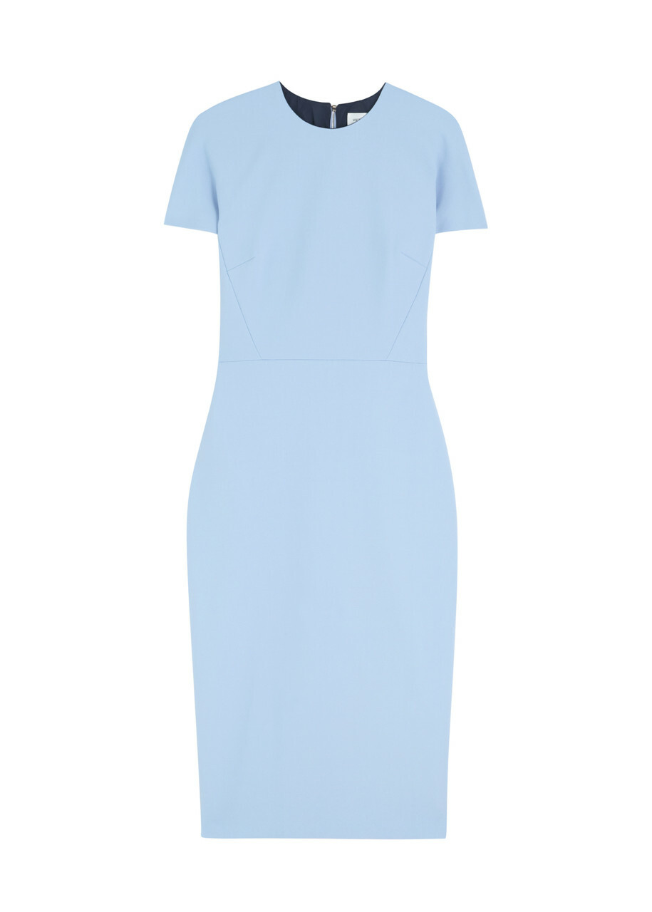 light blue long dresses formal Light Blue Summer Formal Evening Dresses V Neck Simple Lace Wedding Guest Dresses APD3451 main image 0