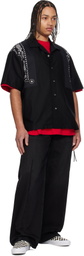 mastermind JAPAN Black Bandana Short Sleeve Shirt