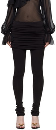 Blumarine Black Layered Leggings