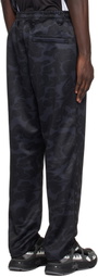 BAPE Black Tonal Solid Camo Track Pants