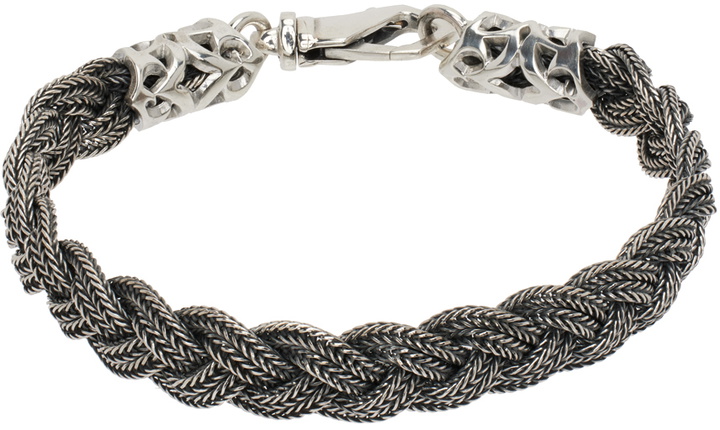 Photo: Emanuele Bicocchi Silver Flat Braided Bracelet