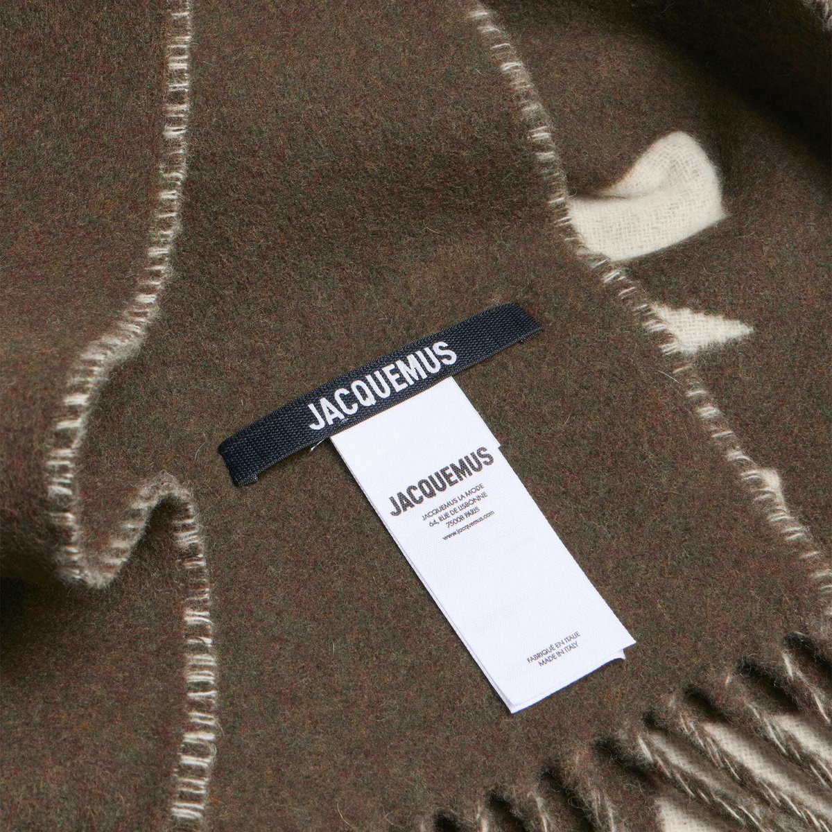 Jacquemus Men's Logo Scarf in Multi-Brown