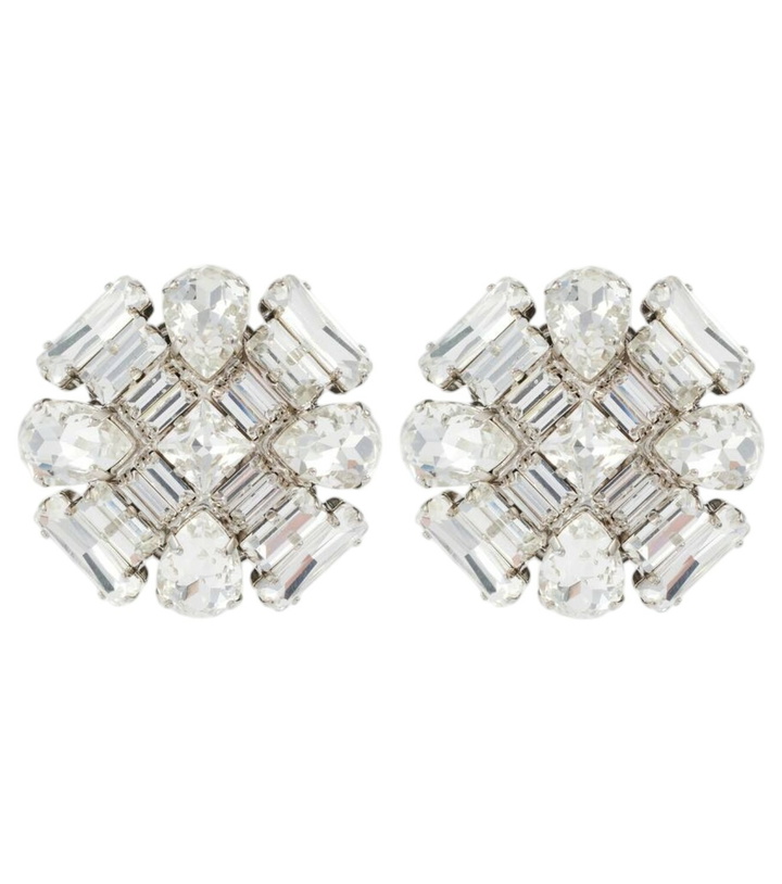 Photo: Alessandra Rich Flower crystal-embellished earrings
