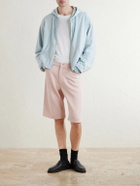 Auralee - Cotton, Wool and Silk-Blend Zip-Up Hoodie - Blue
