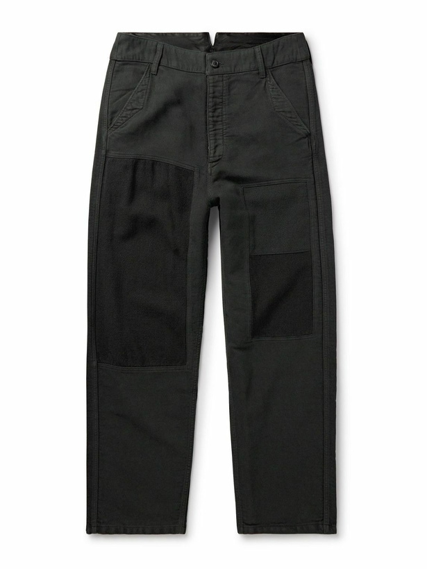 Photo: Visvim - Pastoral Straight-Leg Wool, Linen and Cotton-Blend Moleskin Trousers - Black