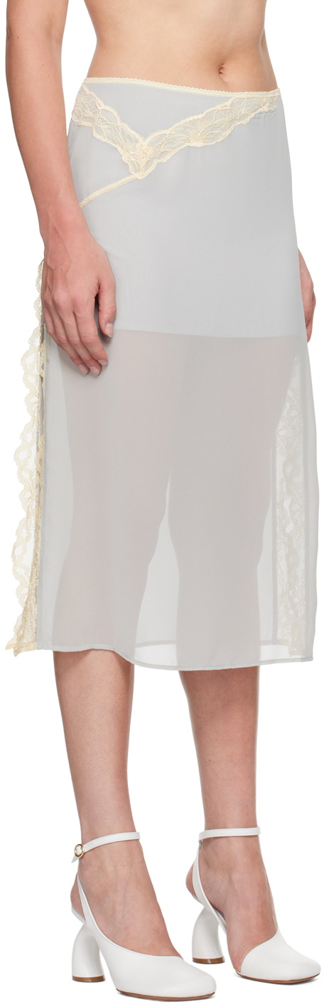 VAILLANT Gray Cigarette Midi Skirt