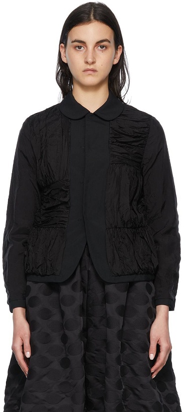 Photo: Comme des Garçons Comme des Garçons Black Reversible Wool & Cupro Jacket