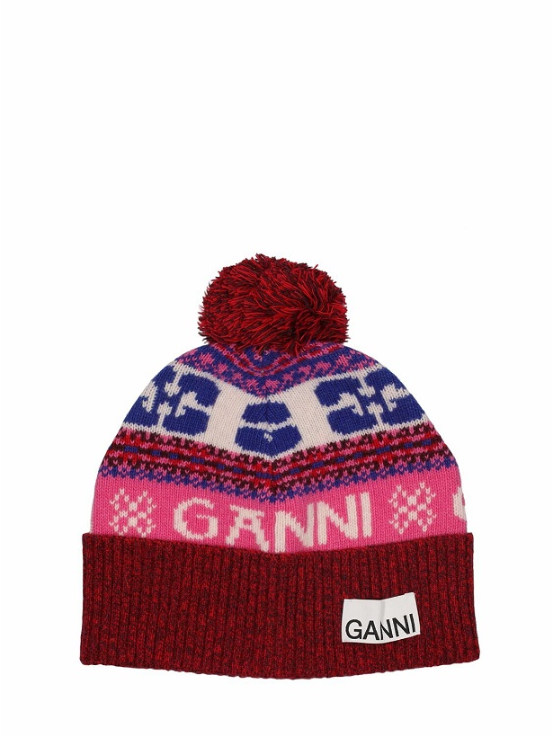 Photo: GANNI - Graphic Wool Blend Beanie